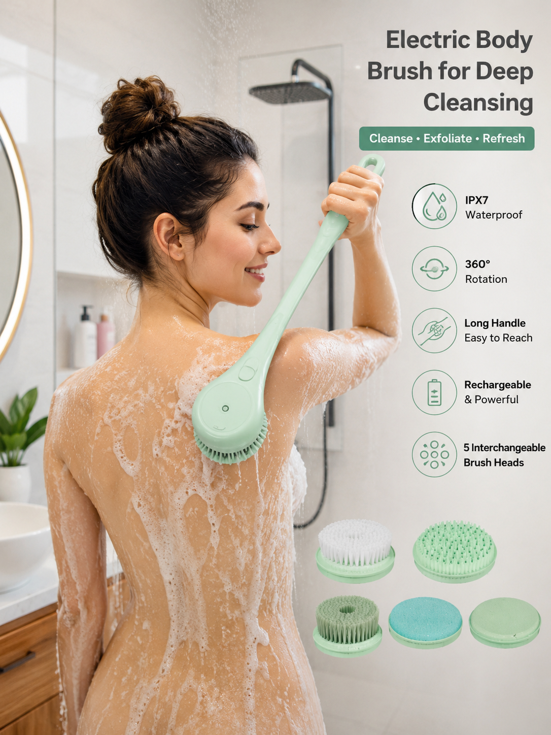 LumiScrub™ Pro – 5-in-1 Electric Body Spa Brush