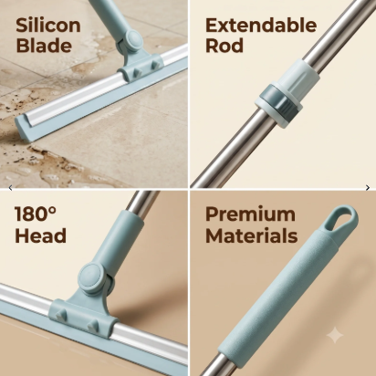 360° Silicone Floor Wiper Mop