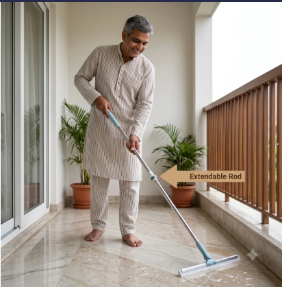 360° Silicone Floor Wiper Mop