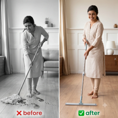 360° Silicone Floor Wiper Mop